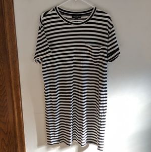 A Pea In The Pod Striped T-shirt Dress for Nursing